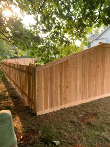 Sturtevant Wood Fence Corbisier 6  Traditional and picket combo 225x300